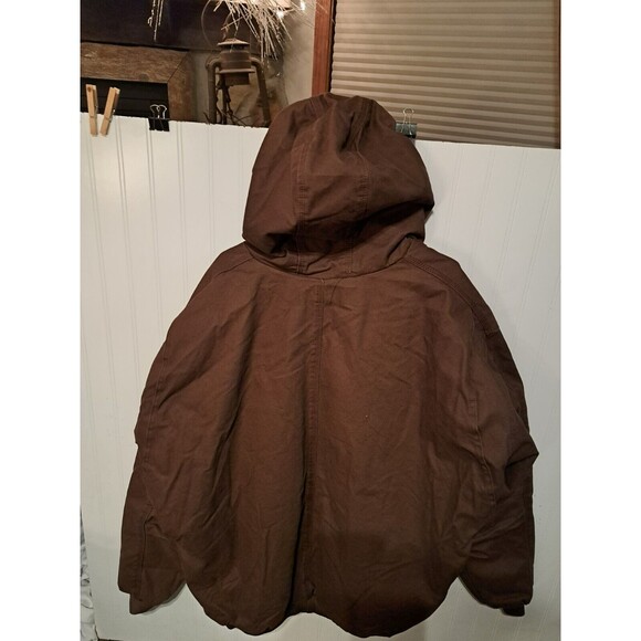 Berne Men's  Hooded Work Jacket-Brown-‎ Size  3XL - Picture 2 of 4